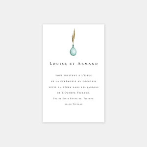 Carton invitation de mariage le Sud aquarelle