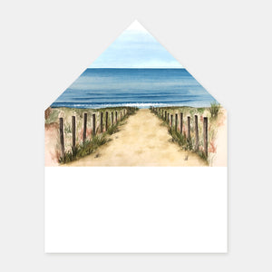 Watercolor pond envelope lining - 50ex