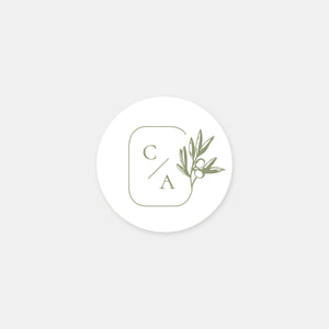 Stickers personnalisés branche d'olivier