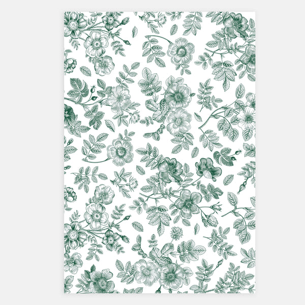 Florales Toile-de-Jouy-Pausblatt