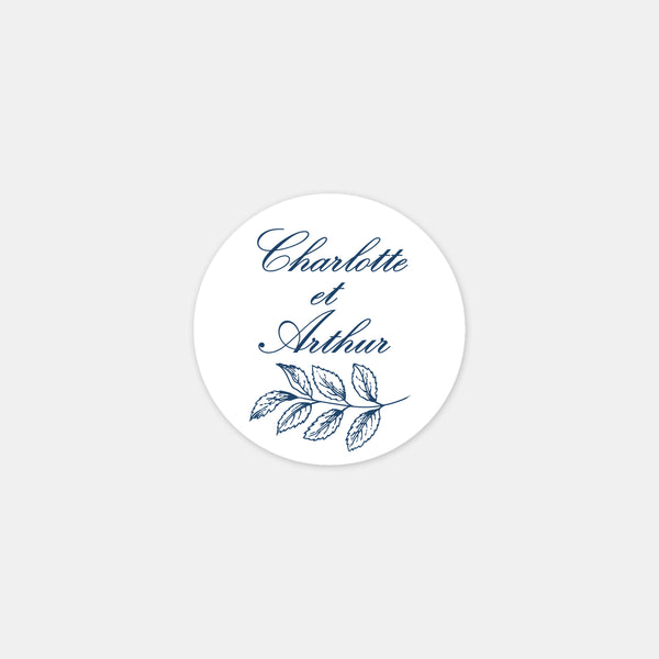 Stickers personnalisés toile de Jouy