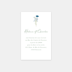 Carton invitation de mariage blason champêtre