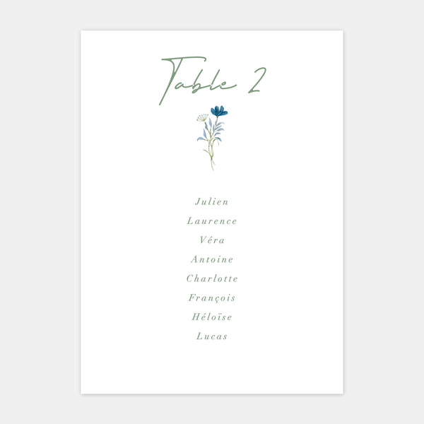 Tischplan für die Hochzeit mit Landeswappen – 5 Stück