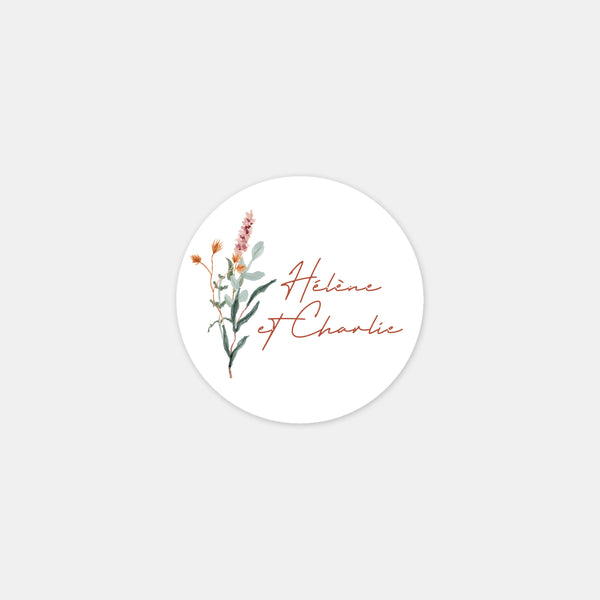 Stickers personnalisés blason champêtre