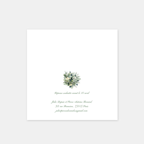 Faire-part de mariage Domaine de Quincampoix