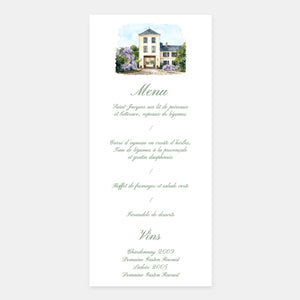 Menu mariage au Domaine de Quincampoix