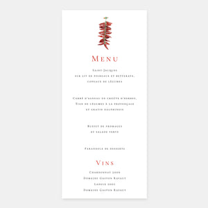 Menu mariage au Pays Basque