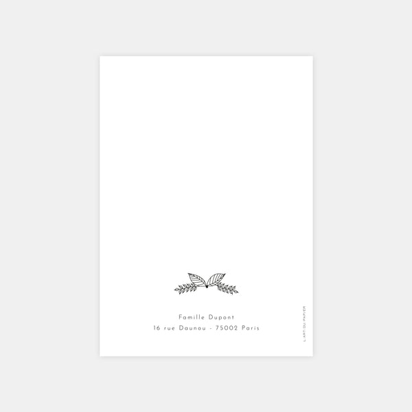 Faire-part de naissance licorne