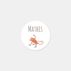 Stickers personnalisés naissance jungle singe
