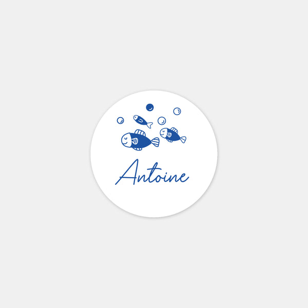 Stickers personnalisés naissance couronne marine