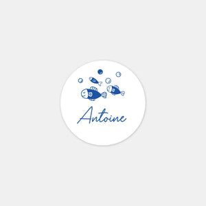 Stickers personnalisés naissance couronne marine