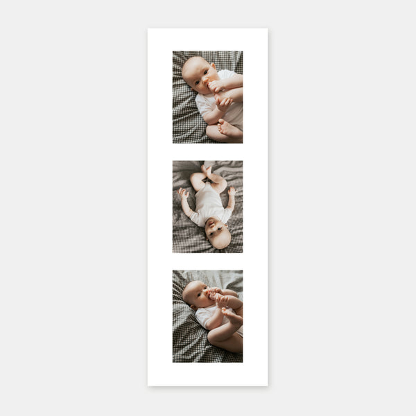 Fotobox zur Geburtsanzeige mit 3 Fotos