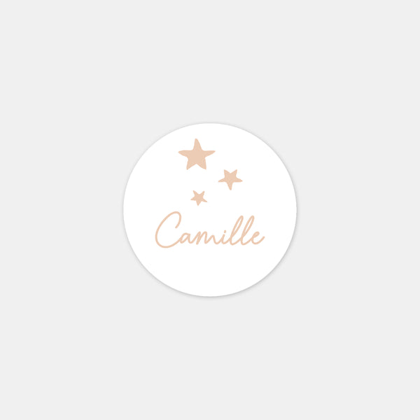 Stickers personnalisés naissance pluie d'étoiles