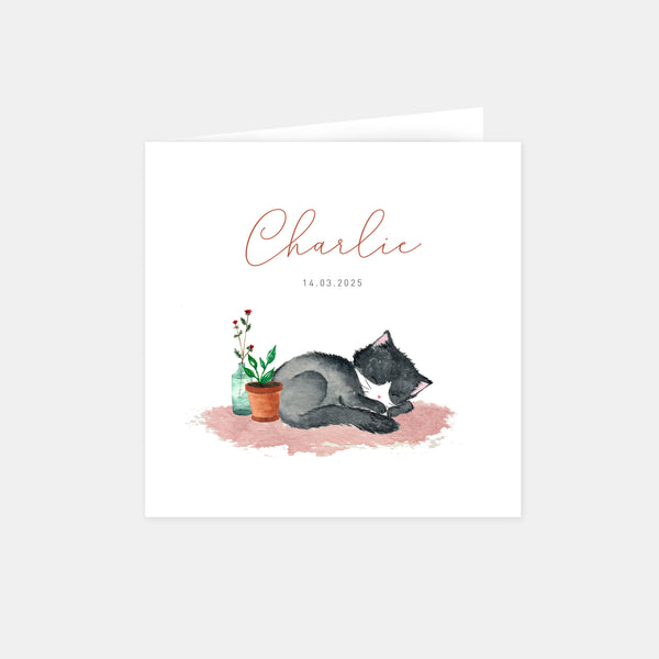 Ankündigung der Geburt einer kleinen Katze
