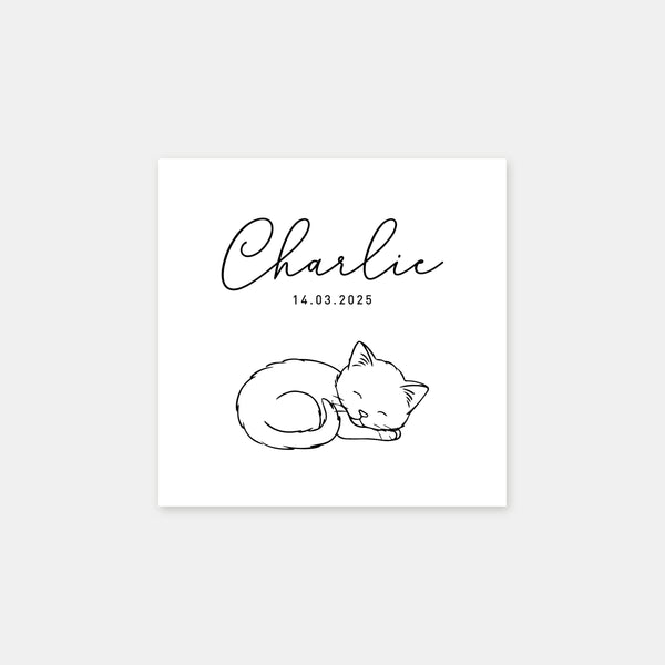 Tampon personnalisé naissance petit chat