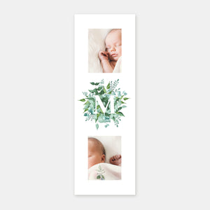 Faire-part de naissance marque page aquarelle botanique