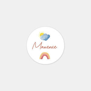 Personalisierte Sticker: Aquarell Mobile Geburt