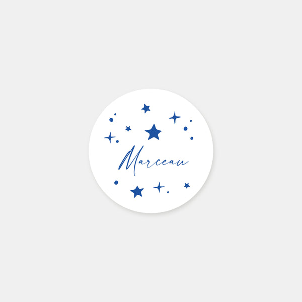 Stickers personnalisés naissance nuit étoilée
