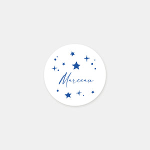 Stickers personnalisés naissance nuit étoilée
