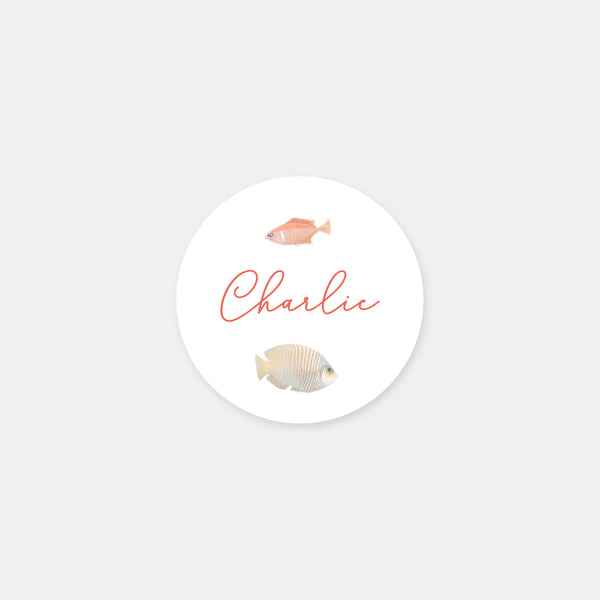 Personalized underwater birth stickers