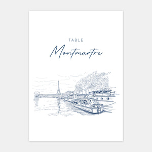 Marque table de mariage gravure Paris - 5ex