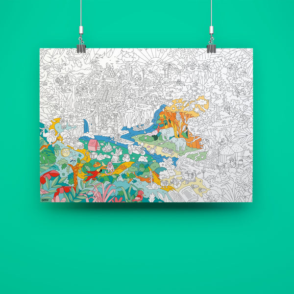 Giant coloring poster Jungle