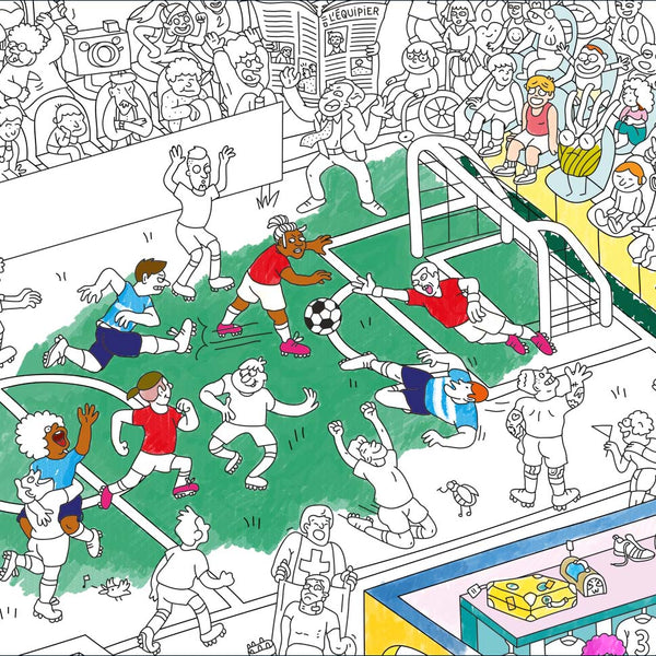 Riesiges Malposter Fußball
