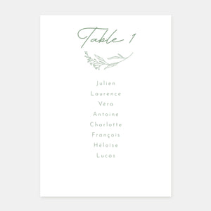 Plan de table de mariage champêtre classique