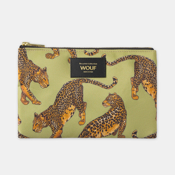 Großes Federmäppchen mit Leopardenmuster