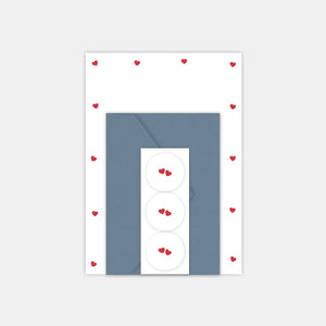 Set de papiers à lettre - les coeurs