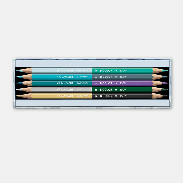 Alpine Frost Bicolor Colored Pencil Set