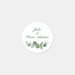 Stickers personnalisés prénoms eucalyptus