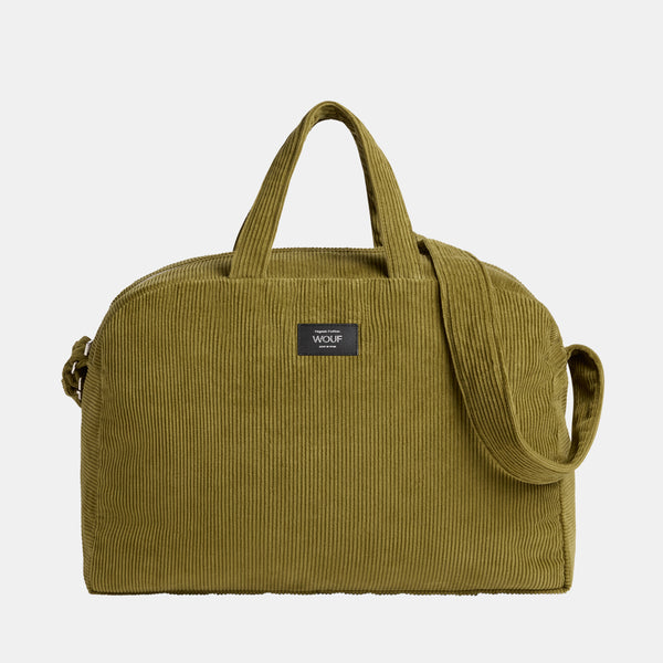 Sac de weekend velours - Olive