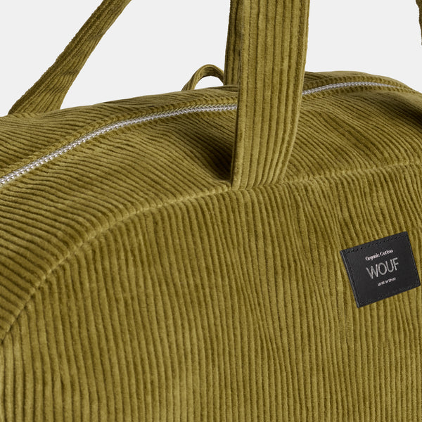 Sac de weekend velours - Olive