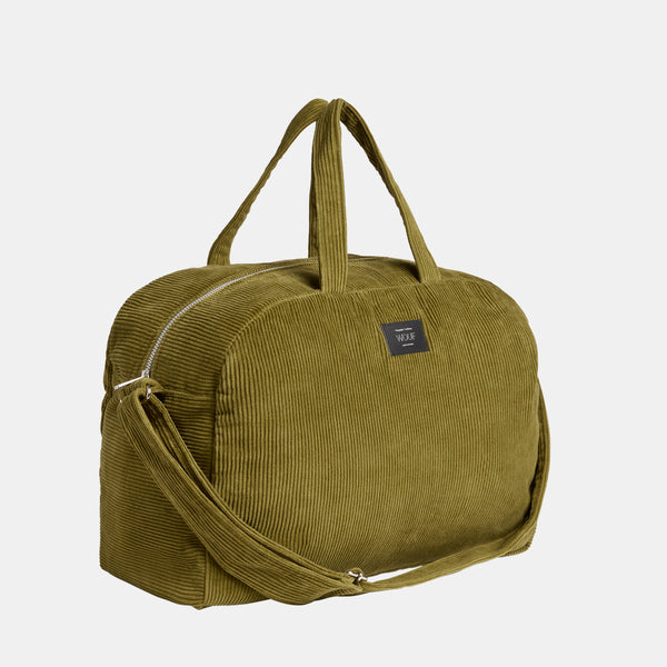 Sac de weekend velours - Olive