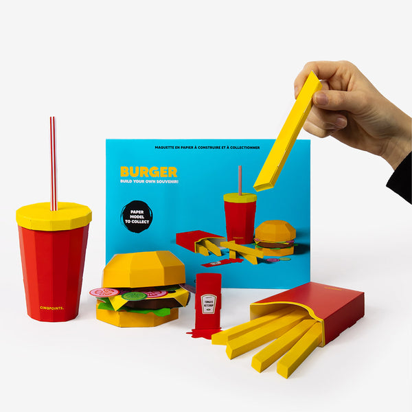 3D-Papiermodell – Burger