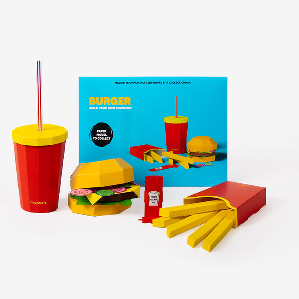 3D-Papiermodell – Burger