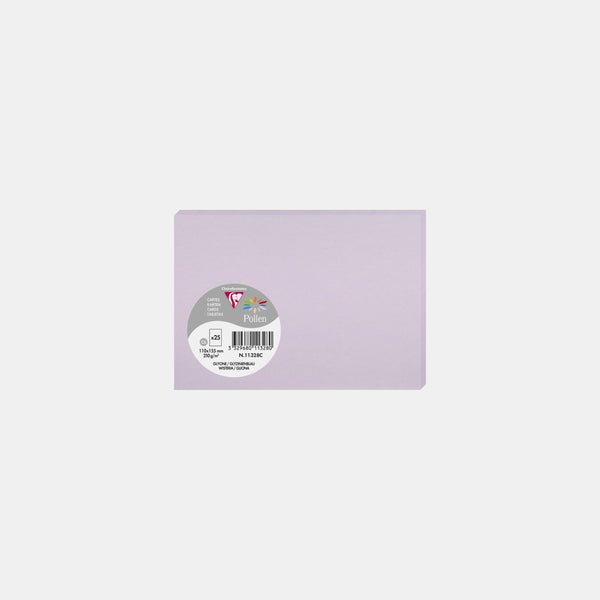 Carte 110x155 velin 210g glycine Pollen