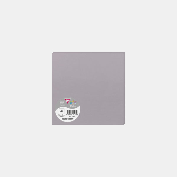 Carte 160x160 velin 210g gris koala Pollen