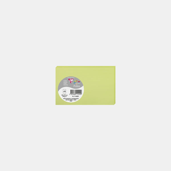 Carte 82X128 velin 210g vert bourgeon Pollen