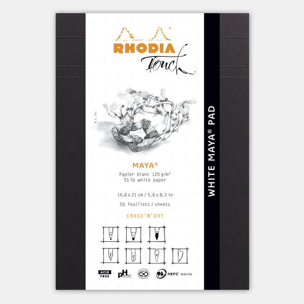 Maya-Block, A5, Kreuz- und Punktmuster, weißes Papier, 120 g/m²