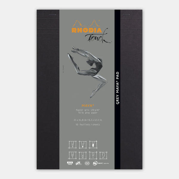 Mayan block A4+ plain gray paper 120 g/m²