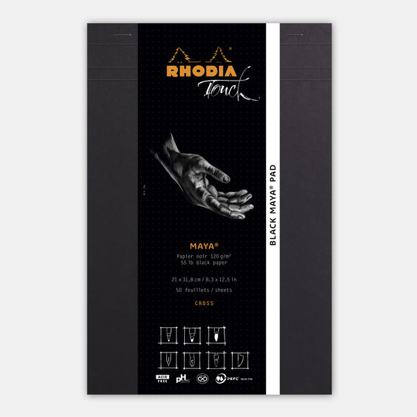 Mayan block A4+ cross and dot black paper 120 g/m²