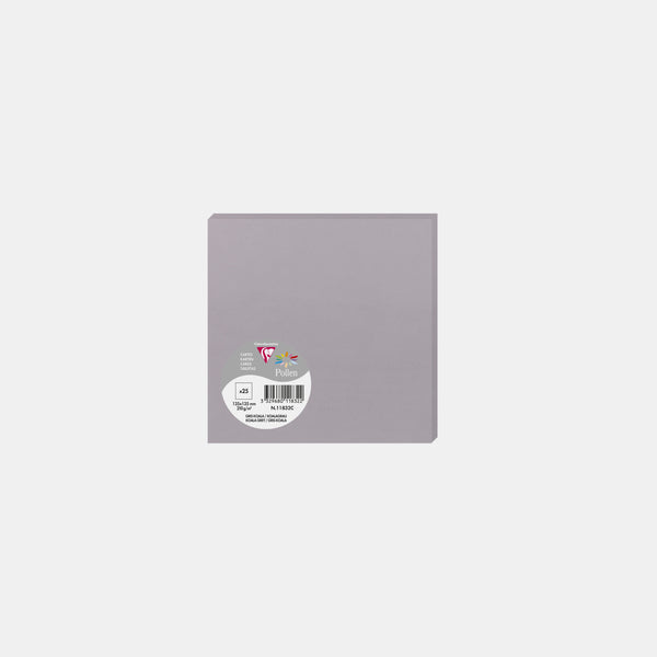 Carte 135x135 velin 210g gris koala Pollen