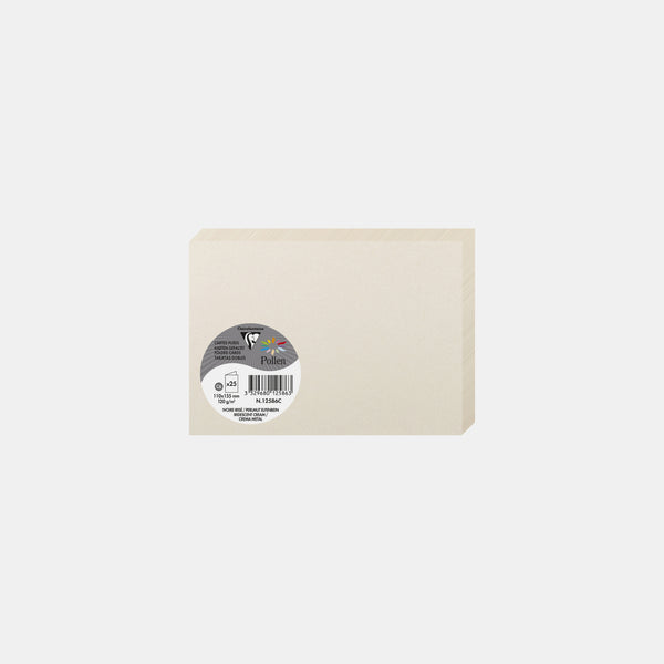 Pre-folded card 110x210 iridescent 210g ivory iridescent Pollen