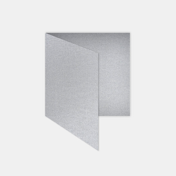 Carte pré-pliée 130x260mm métallisé argent