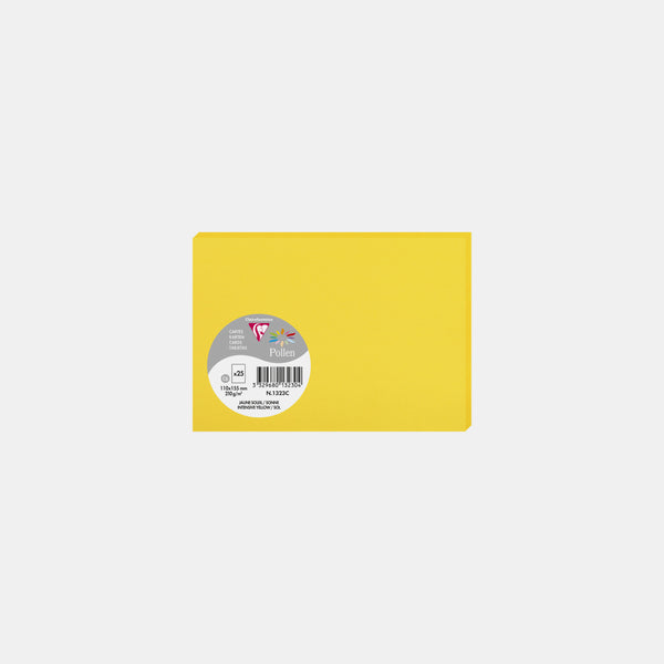 Carte 110x155 velin 210g jaune soleil Pollen