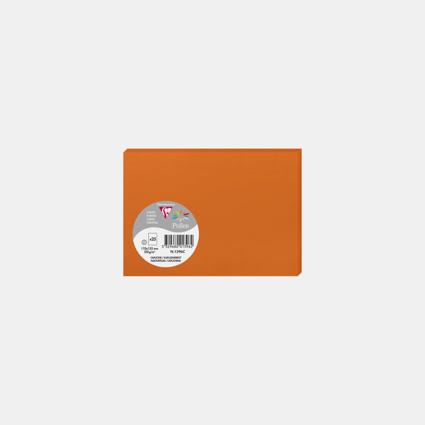 Carte 110x155 velin 210g capucine Pollen