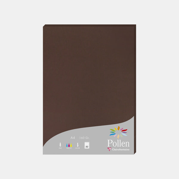 Feuille A4 velin 160g cacao Pollen