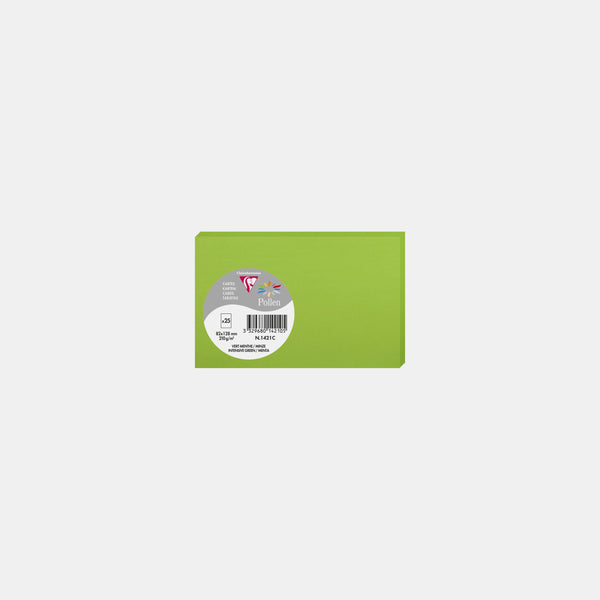 Carte 82X128 velin 210g vert menthe Pollen